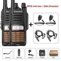 워키토키 무전기 2PCS 워키 토키 방수 Baofeng UV-9R 플러스 10W 휴대용 CB 햄 라디오 송수신기 VHF UHF 양, 08 add cable mic