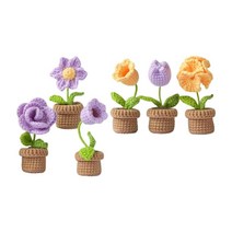 ZLD 완벽한 크로 셰 뜨개질 키트 DIY 용품 크로 셰 뜨개질 공예 나만의 인형 만들기 기본 도구 액세서리 어린이를위한, 11cm, 실, 제비꽃