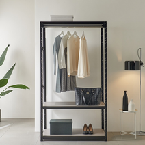 무볼트 철제선반 시스템행거1봉 600x600x2100 3단, 화이트3단