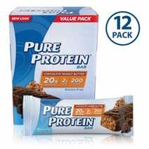 Pure Protein 퓨어 프로틴 바 초콜릿 땅콩버터 1.76oz(50g) 12팩