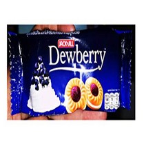Dewberry Sandwich Cookies with Cream and Blueberry Flavored Jam Net Wt 36 g. X 3 Packs // Ship By Be, 1