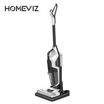 HOMEVIZ 3 in 1 UV살균 물걸레 겸용 무선 진공 청소기 가정용/ 영업용/ 사무실용 물걸레 청소기 + 셀프클리닝+ 자동 충전 가능, 화이트