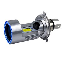 H4 LED 헤드라이트 전구 오토바이 Hi/Lo 빔 천사 눈 주간 러닝 라이트 25W 3000LM 슈퍼 브라이트 6000K, [01] silver, 01 silver, 은