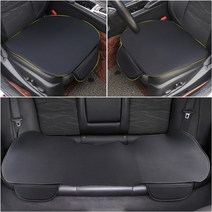 테슬라 모델 3 Y S X 메인 드라이버 Co-pilot 앞 뒷좌석 쿠션 보호대 자동차 시트 패드 커버 인테리어 액세서리, [04] 3피스 Suit with logo