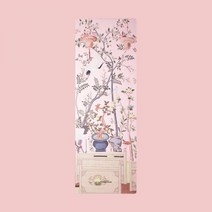 103594 요가 매트 천연 고무 로맨틱 중국풍 슬림 휴대용 핑크 갈대 시리즈, 1.5mm, 핑크 억새풀 · 2 개