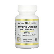 캘리포니아 골드 뉴트리션 CGN 이뮨 디펜스 베타글루칸 250mg 30베지캡슐, 30정