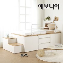 에보니아 데니스 수납평상형침대 수납침대, DNQSET5 B형 매트포함 아이보리
