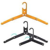 캠핑용 차박용 물놀이용 휴대용 2단접이식 옷걸이 소품거치대, 블랙