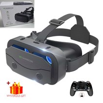 스마트 3D입체 안경 VR 가상 현실 헤드셋 Viar Devices 헬멧 3D 렌즈 고글 스마트폰 휴대폰 게임 액세서리, [08] With Box 9156 Remote, 08 With Box 9156 Remote