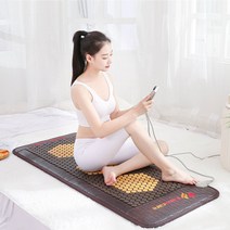 Fanocare CeraMax T1000 천연 전기석 원적외선 음이온 매트리스 전기 보석 치료 바디 마사지 난방 패드, [02] 220V, [01] EU 플매트 카펫 러그