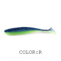 소프트 루어 5CM 2021 10CM 베이트 낚시 Leurre Shad 더블 컬러 실리콘 t테일 워 블러 7.5, R, 75mm 16pcs