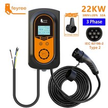 전기차 충전기 가정용 완속 충전 케이블 16A 220V 비상용 휴대용 이동형 전기 유형, 22kw 앱 없음 rfid 없음, 2-유형2