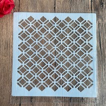 20*20 cm 스퀘어 diy 공예 만다라 스텐실 스탬프 사진 앨범 양각 된 종이 카드 나무 패브릭 벽에, 01 1