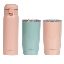 락앤락 이지 텀블러 1+1 원터치 핑크 테이블 텀블러, 원터치 핑크+원터치 핑크