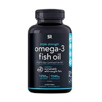 스포츠 리서치 오 메가 3 EPA DHA 1250mg 프로 고약사 180 캡슐, 30 카운트