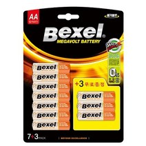 벡셀메가볼트건전지AA/7+3갑10개입, 없음, 상세설명 참조