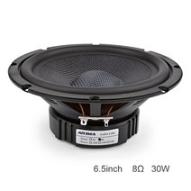 aiyima 1pcs 6.5 인치 미드레인지 베이스 스피커 4 8 ohm 40w 유리 섬유 우퍼 hifi 오디오 확성기 홈 시어터 책장용 diy, 8옴 스피커