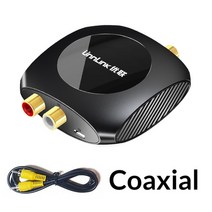 돌비애트모스 사운드바 홈시어터unnlink 아날로그-디지털 오디오 변환기 어댑터 96khz rl rca-spdif 광학 동축 toslink 증폭기 스피커, 동축으로, USB 전원 케이블
