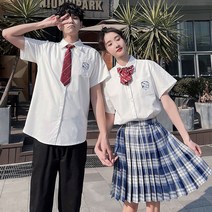 KORELAN 졸업 사진 수업 교복 셔츠 고등학교 고등학교 영국 중학교 스커트 정장