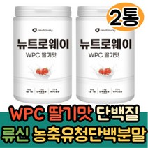 WPC 600g 딸기맛 쉐이크 미국산 순도80% 2통 농축유청단백분말 야채분말 엽산 철분 필수아미노산 류신 아르기닌 미네랄 비타민 간편섭취
