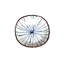 일제 줄타원종지 초장기 도자기 115mm, 블루