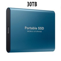 휴대용 ssd type-c usb 3.1 4tb 6tb 16tb 30tb ssd 하드 드라이브 2tb 노트북 데스크탑용 외부 ssd m.2 ssd 플래시 메모리 디스크, 블루 30TB