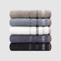 세면타월 / 카운테스마라 모던스티치40 / 코마사40수/160g/40x80cm, 연회색, 1개