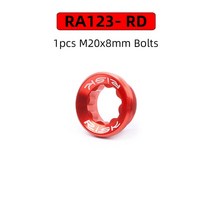 픽시크랭크 자전거 크랭크암 개조 크랭크 위험 M20x8mm 자전거 체인 휠 볼트 알루미늄 MTB 도로 하단 브래, 02 1pcs M20 Bolts Red