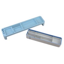 클립 선반 정리 모니터앞 들어가는 책상 트레이 도장꽂이 교습소 메모지보관 데스크, 1개, TOP - 민트