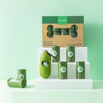 반려동물 생분해 배변봉투 23 x 33cm 8롤120매 반려동물 강아지 고양이 배변봉투 풉백 KOWN-512, 블랙(무향)