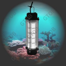 GTOB LED 수중 집어등 갈치 풀치 호래기 볼락 방파제 갯바위 낚시 100W 고출력, D.화이트+배터리 세트