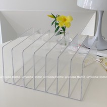 사무실 탁상형 심플한 미니 다용도 잡지 책꽂이 아크릴 투명 수납함, 3번