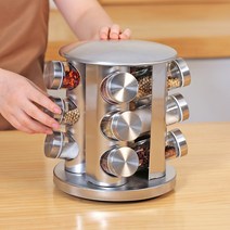 DND마켓 회전 양념통 조미료 수납함 8P/12P (주)존 글로벌, 실버, 12개, 90ml