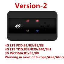 와이파이 티피링크 유 무선 공유기 kuwfi 휴대용 4g 모뎀 라우터 3g4g wifi, 블랙-2
