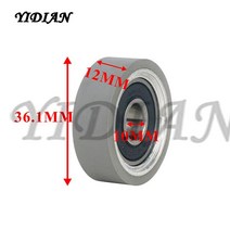 Homag Biesse Nanxing KDT 엣지 밴딩 기계용 내구성 스니핑 롤러 고무 복사 휠 2 개, 03 36.1x10x12mm