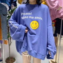 퀸앤조이 스마일 루즈핏 맨투맨***판매자 퀸앤조이***