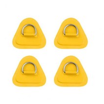 패치 버클 링 4Pcs D 설치하기 쉬운 PVC 서핑 보드 딩기 보트 삼각형 물 활동, 02 YELLOW