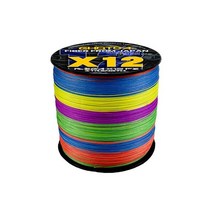 GHOTDA X12 꼰 낚싯줄 스피닝 캐스팅 잉어 배스 낚시 태클 라인 멀티 필라멘트 PE 100m 300m 25-120lb, 300M-0.42MM-77LB, Multicolor
