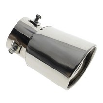 배기 머플러 팁유니버설 스테인레스 스틸 자동차 배기 테일 머플러 팁 파이프 1 개 스타일링 장식 DIY 액, 01 은