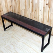 다인가구 빈티지 식탁 벤치의자 카페 벤치의자 2인용 벤치의자 3인용 벤치의자, 빈티지벤치의자 블랙