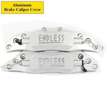 호환용 캘리퍼커버 브레이크 디스크 차량 튜닝 커버 범용 알루미늄 3D 엔드리스 캘리퍼스 전면 후면 무료 4 개 또는 2, 9.2 pcs silver - 2 pcs 사이즈 M