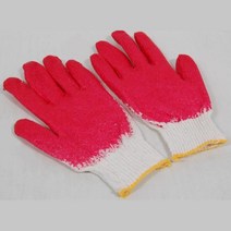 백두 사무용품 천하무적장갑 TCc빨간 면장갑 10켤레 코팅장갑 목장갑 3W8F5FFC