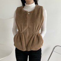 제이에스지성 집업 베스트 인조 퍼 조끼