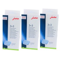 유라 Jura 커피머신 청소 물때제거 석회제거제 세척제 석회질 제거 알약 태블릿 9개입 3팩 Descaling Tablets, 1세트