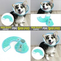 애완동물 목보호대 프로텍션 커버 컬러 7호 강아지수술후목보호대 애견상처보호넥카라 반려견넥카라, 4호