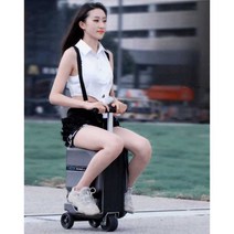 타는 캐리어 라이딩 가방 기내용 20인치 여행가방 트롤리, 블랙 - 20인치