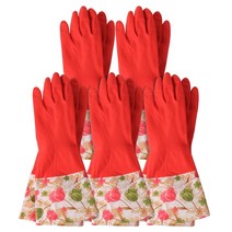 김애경 기모 고무장갑, 혼합색상, 5세트