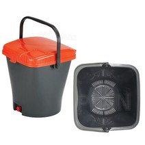 업소용 음식물 쓰레기통 20L 밀폐 배수 거름망 수거통, 단품