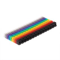 케이블 마커 컬러풀 C 타입 번호 태그 레이블 2-3mm 와이어 드랍십용 150 개, 한개옵션0