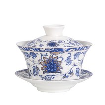 경덕진 대익차 개완 더화 다기 정교하고 손수 그린 전통 도안, 01 1_01 200-400ml, 1개